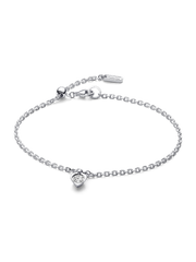 FINAL SALE - Pandora Talisman Sterling Silver Lab-grown Diamond Heart Chain Bracelet - 0.25 ct TW, Sterling silver