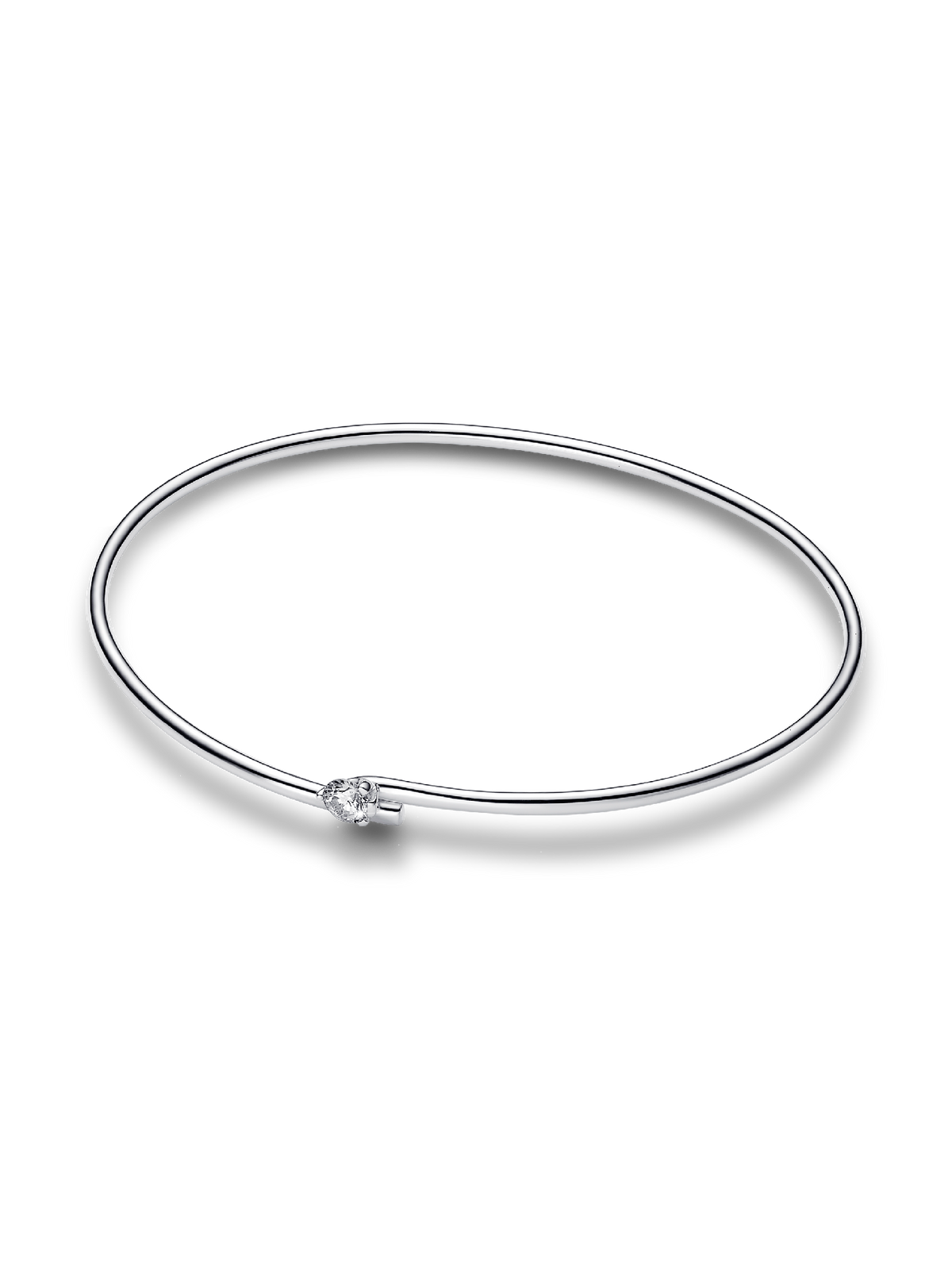 FINAL SALE - Pandora Nova Sterling Silver Lab-grown Diamond Open Bangle - 0.25 ct TW, Sterling silver
