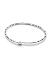 FINAL SALE - Pandora Nova Sterling Silver Lab-grown Diamond Open Bangle - 0.25 ct TW, Sterling silver