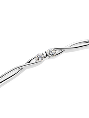 FINAL SALE - Pandora Infinite Sterling Silver Double-Facing Lab-grown Diamond Bangle - 0.30 ct TW, Sterling silver