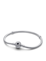 North Star Clasp Snake Chain Bracelet - Sterling silver