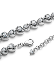 Halo Hearts Bracelet - Sterling silver