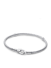 Studded Clasp & Chain Bracelet - Sterling silver