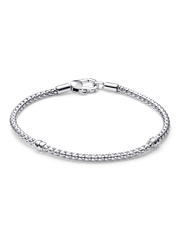 Studded Clasp & Chain Bracelet - Sterling silver