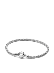 Round Pandora Clasp Twisted Snake Chain - Sterling silver