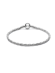 Round Pandora Clasp Twisted Snake Chain - Sterling silver