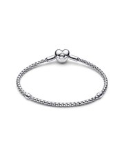 Heart Clasp Studded Chain Bracelet - Sterling silver