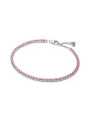 Pink Small Tennis Bracelet - Sterling silver