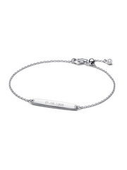 Engravable Bar Chain Bracelet - Sterling silver