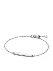 Engravable Bar Chain Bracelet - Sterling silver