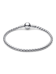Round Clasp Wing Chain Bracelet - Sterling silver