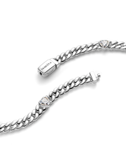 Heart Cuban Chain Bracelet - Sterling silver