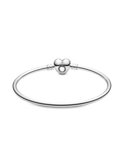 Pandora Moments Heart Clasp Bangle - Sterling silver