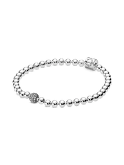 Beads & Pavé Bracelet - Sterling silver