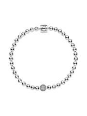 Beads & Pavé Bracelet - Sterling silver