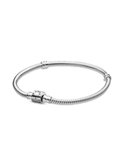 Pandora Moments Barrel Clasp Snake Chain Bracelet - Sterling silver