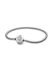 Pandora Moments Sparkling Crown O Snake Chain Bracelet - Sterling silver