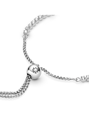 Sparkling Slider Tennis Bracelet - Sterling silver