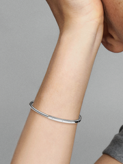 FINAL SALE - Pandora Signature I-D Open Bangle - Sterling silver
