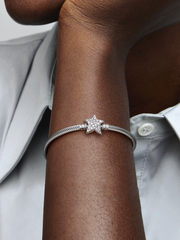 Pandora Moments Asymmetric Star Clasp Snake Chain Bracelet - Sterling silver