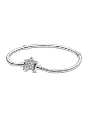 Pandora Moments Asymmetric Star Clasp Snake Chain Bracelet - Sterling silver