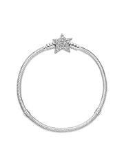 Pandora Moments Asymmetric Star Clasp Snake Chain Bracelet - Sterling silver