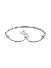 Snake Chain Slider Bracelet - Sterling silver