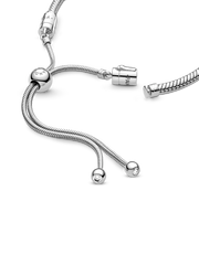 Snake Chain Slider Bracelet - Sterling silver