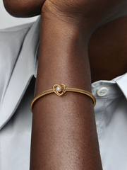 Openwork Swirling Heart & Treated Freshwater Cultured Pearl Charm - 14k gold