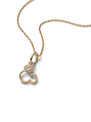 Disney Mickey Mouse Silhouette Lab-Grown Diamond Dangle Charm - 0.15 ct TW, 14k gold