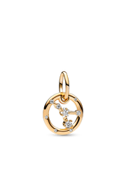 Cancer Zodiac Dangle Charm - 14k gold plating