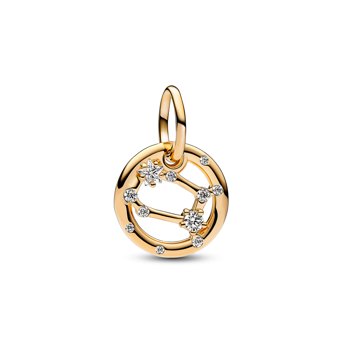 Gemini Zodiac Dangle Charm - 14k gold plating