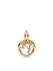 Libra Zodiac Dangle Charm - 14k gold plating