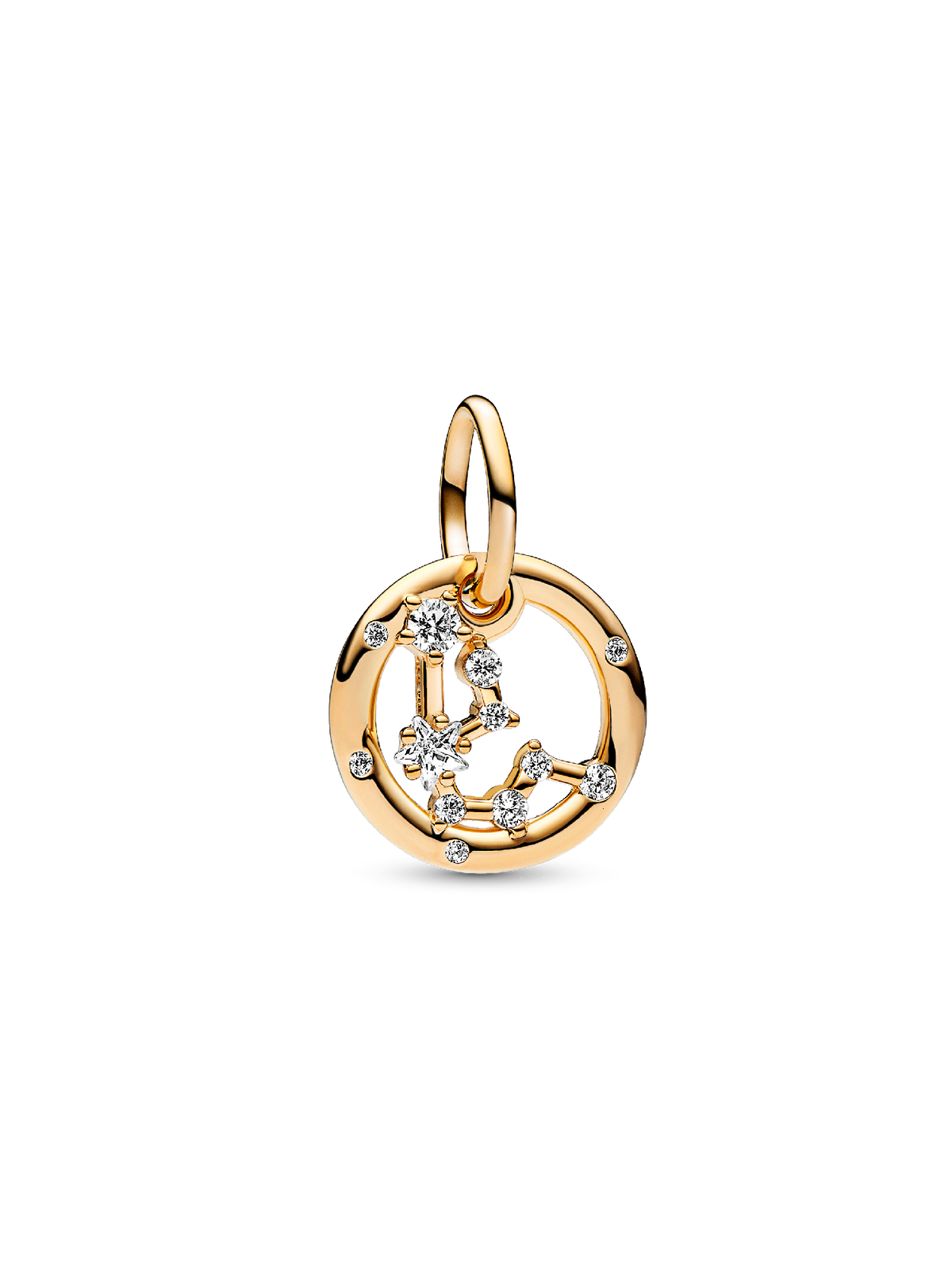 Aquarius Zodiac Dangle Charm - 14k gold plating