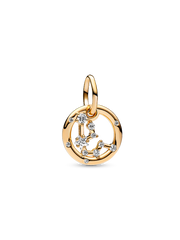 Aquarius Zodiac Dangle Charm - 14k gold plating