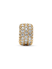 Sparkling Pavé Triple-row Charm - 14k gold plating