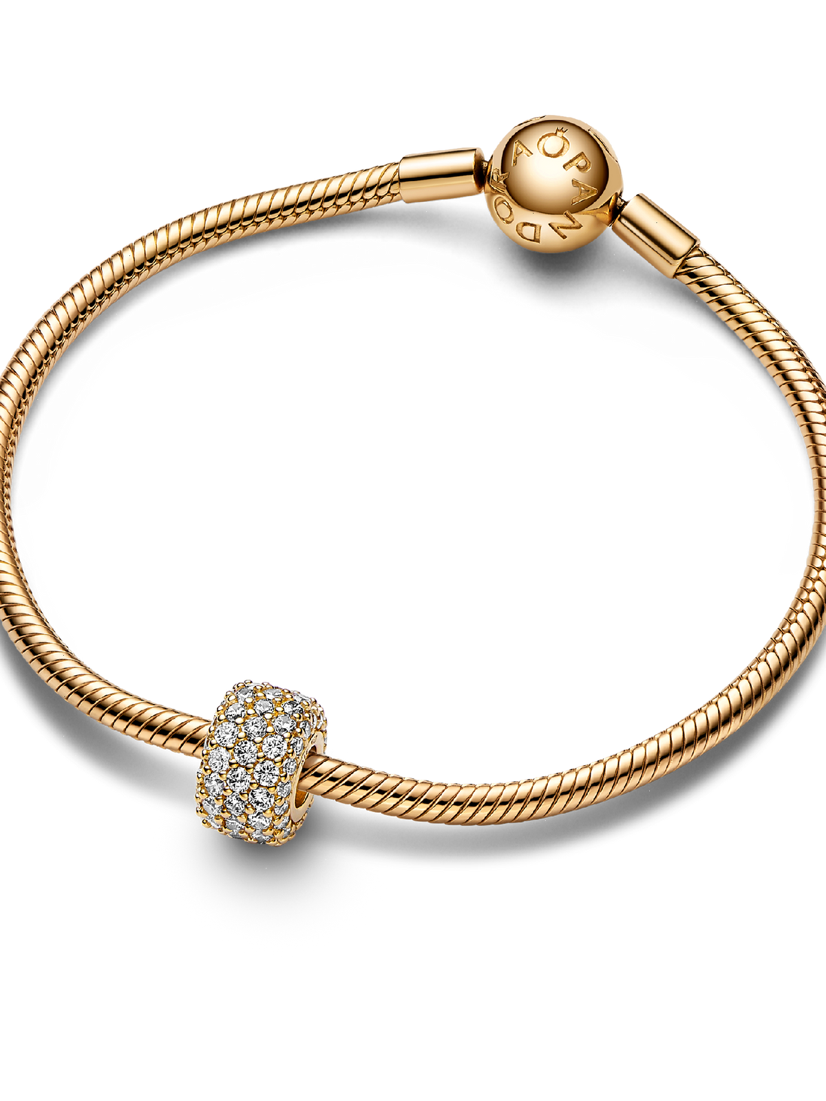 Sparkling Pavé Triple-row Charm - 14k gold plating