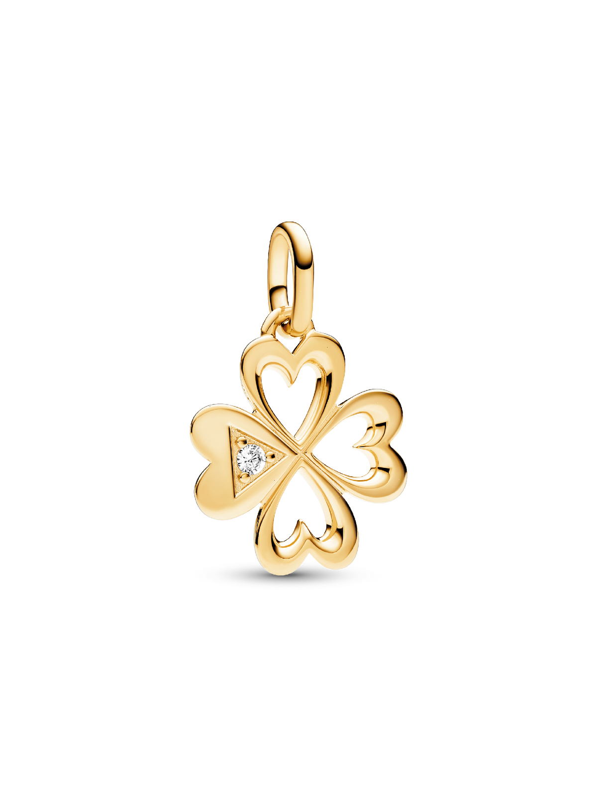 Pandora ME Heart Four-leaf Clover Medallion Charm - 14k gold plating