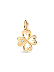 Pandora ME Heart Four-leaf Clover Medallion Charm - 14k gold plating