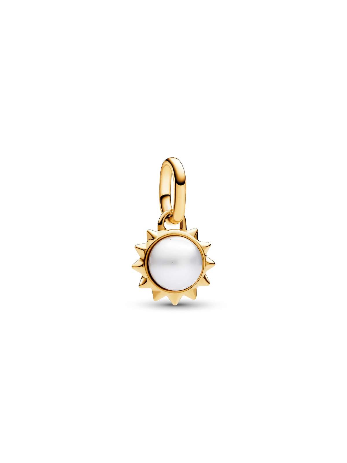 Pandora ME Treated Freshwater Cultured Pearl Sun Mini Dangle Charm - 14k gold plating