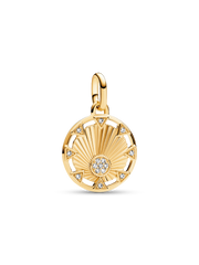 FINAL SALE - Pandora ME Power of the Light Sun Medallion Charm - 14k gold plating