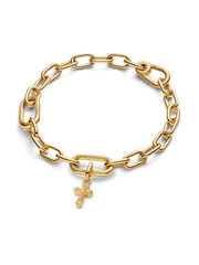 Sparkling Cross Mini Dangle Charm - 14k gold plating