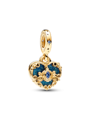 Disney Cinderella's Carriage & Heart Double Dangle Charm - 14k gold plating