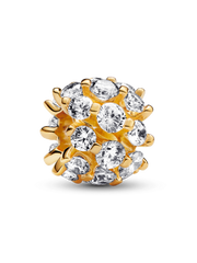 FINAL SALE - Sparkling Round Charm - 14k gold plating