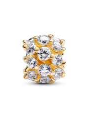 FINAL SALE - Sparkling Round Charm - 14k gold plating