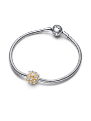 FINAL SALE - Sparkling Round Charm - 14k gold plating