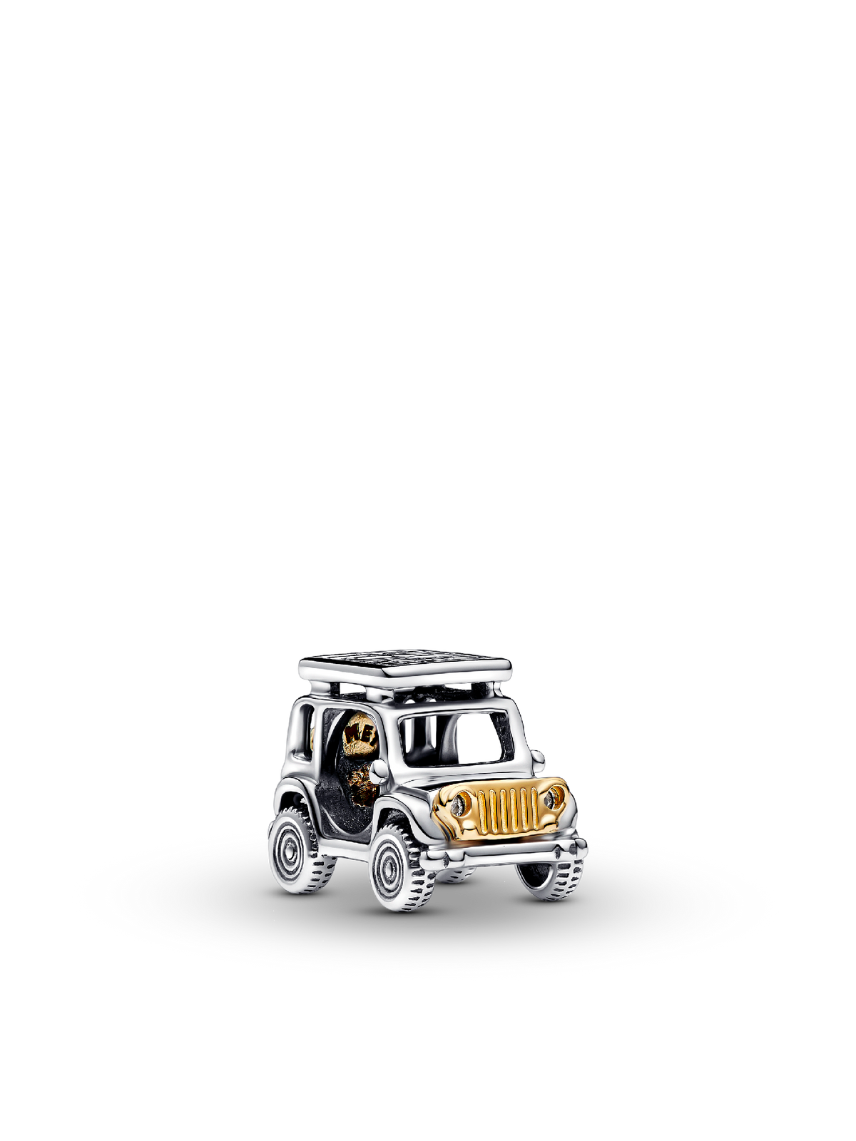 Two-tone Adventure Car Charm - Sterling silver, 14k gold plating