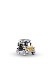 Two-tone Adventure Car Charm - Sterling silver, 14k gold plating