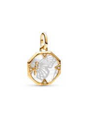 Pandora ME Pearlescent Butterfly Medallion Charm - 14k gold plating