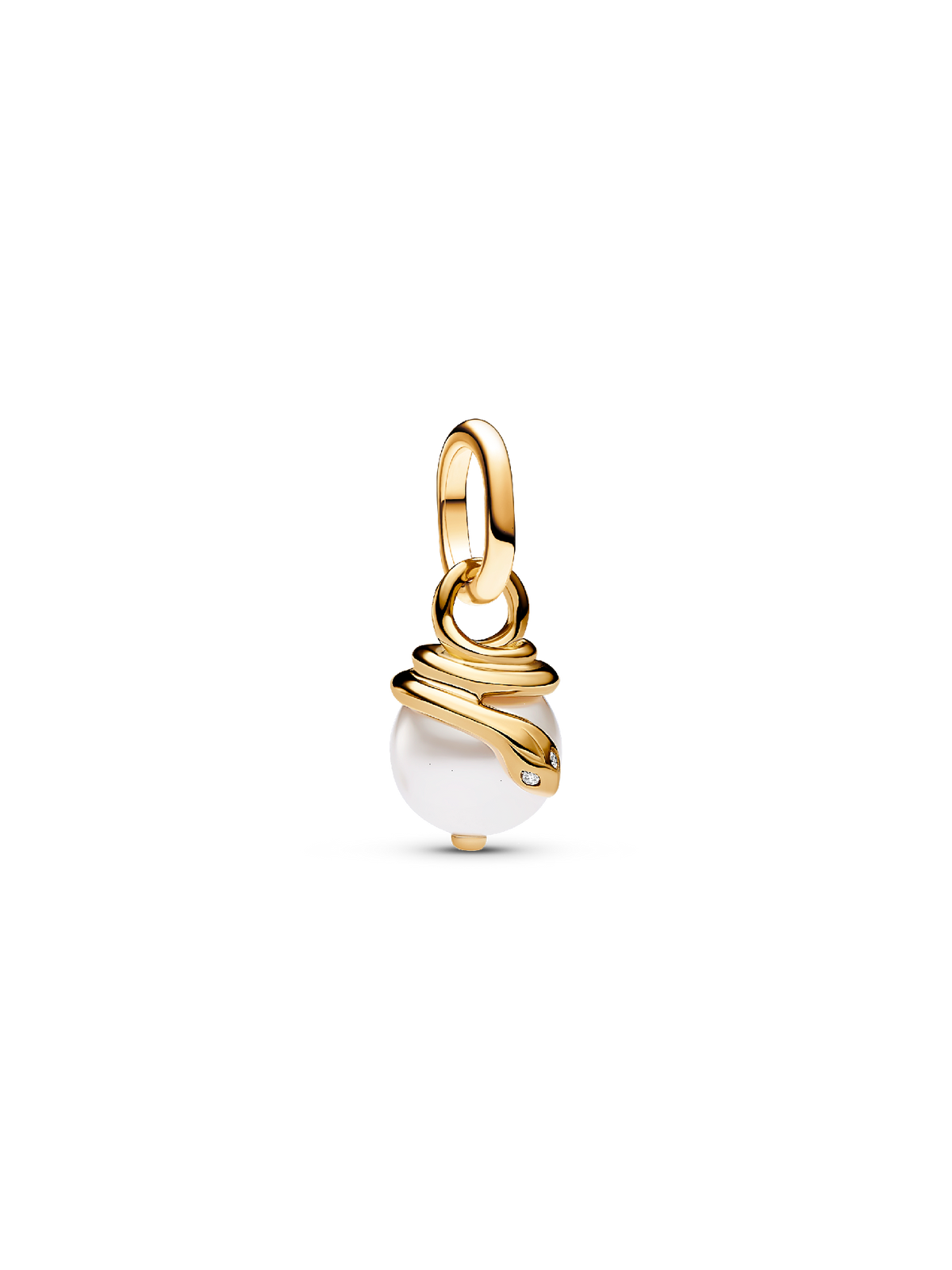 Pandora ME Snake Pearlescent Mini Dangle Charm - 14k gold plating